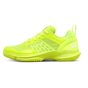 Women`s Hurakn Pro V2 Padel Shoes Safety Yellow and White Footwear Wilson