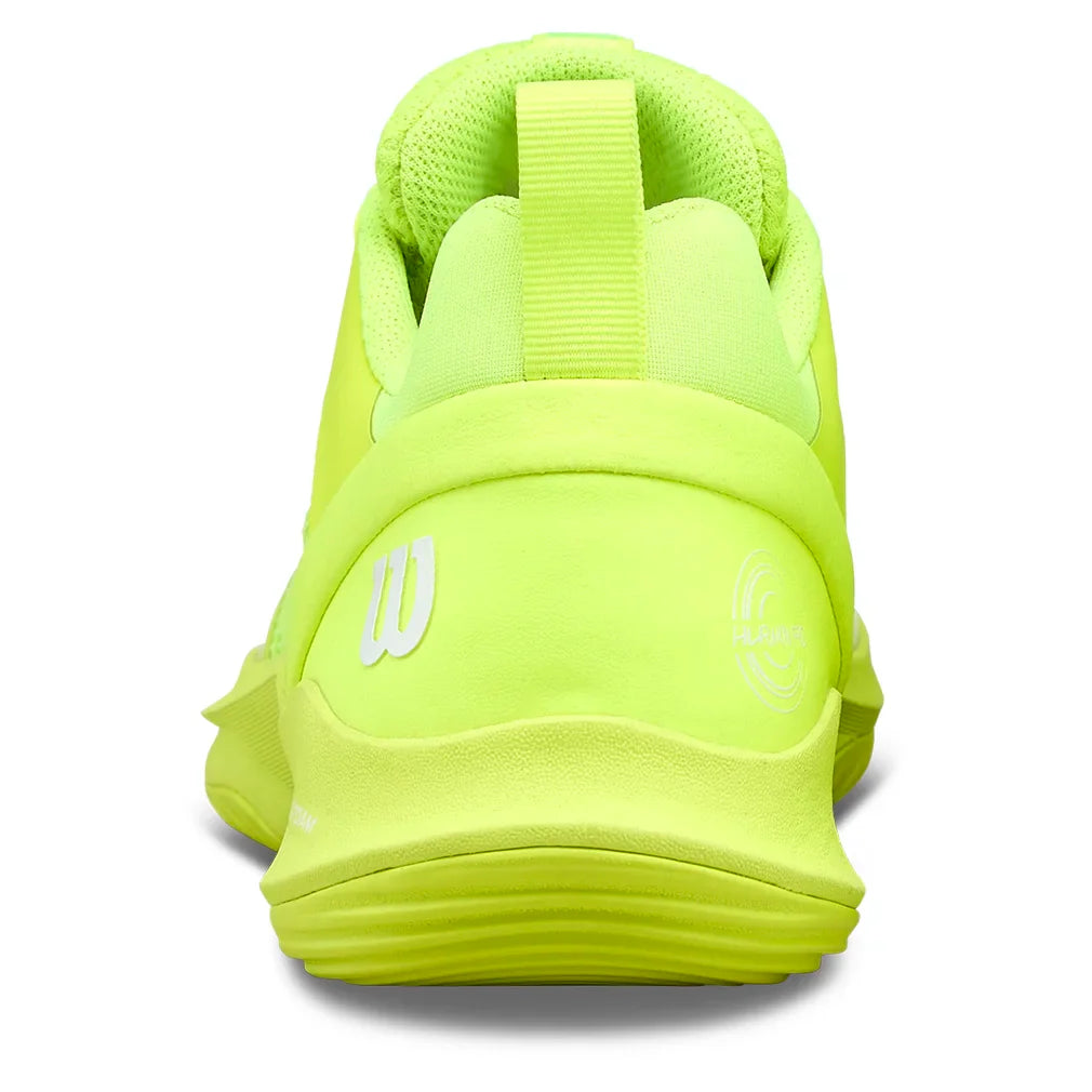 Women`s Hurakn Pro V2 Padel Shoes Safety Yellow and White Footwear Wilson