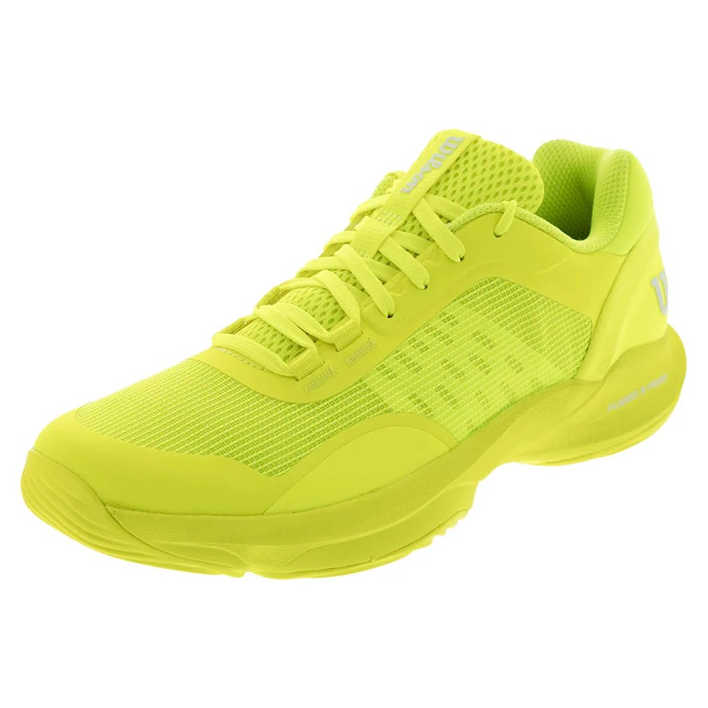 Women`s Hurakn Pro V2 Padel Shoes Safety Yellow and White Footwear Wilson