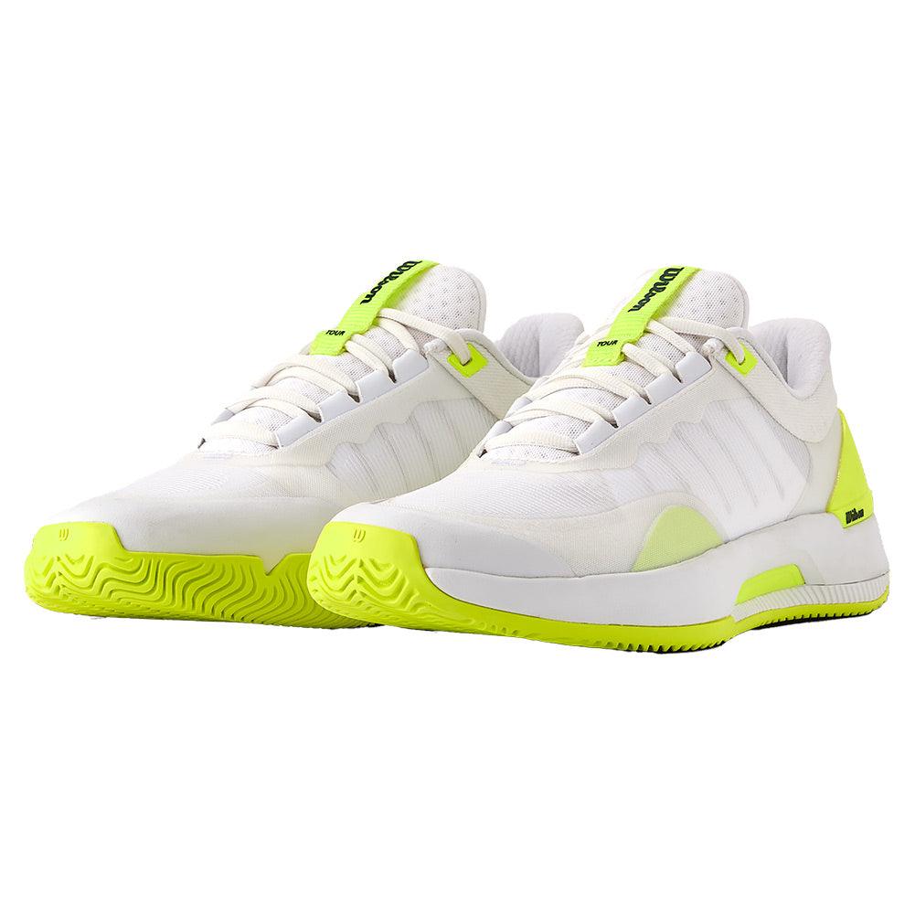 Women`s Intrigue Tour Oz Tennis Shoes White and Safety Yellow Footwear Wilson