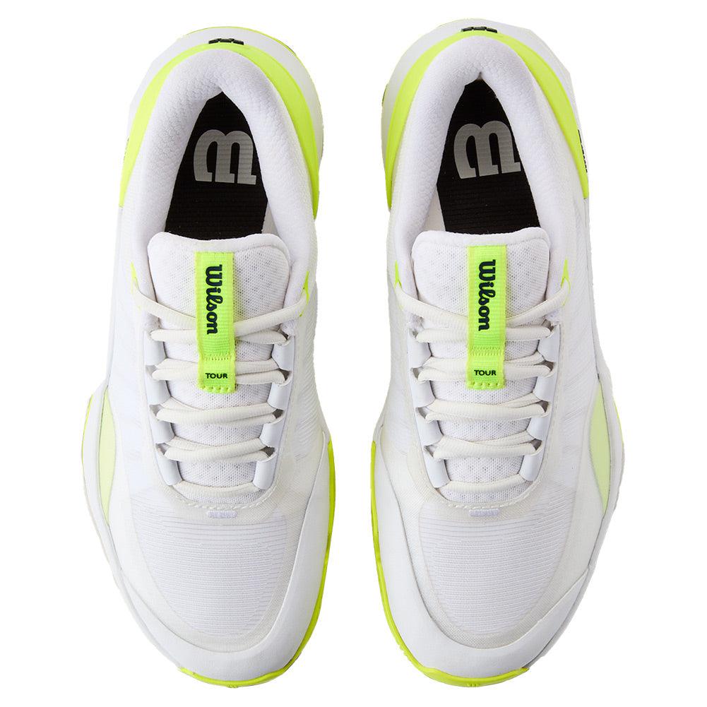Women`s Intrigue Tour Oz Tennis Shoes White and Safety Yellow Footwear Wilson