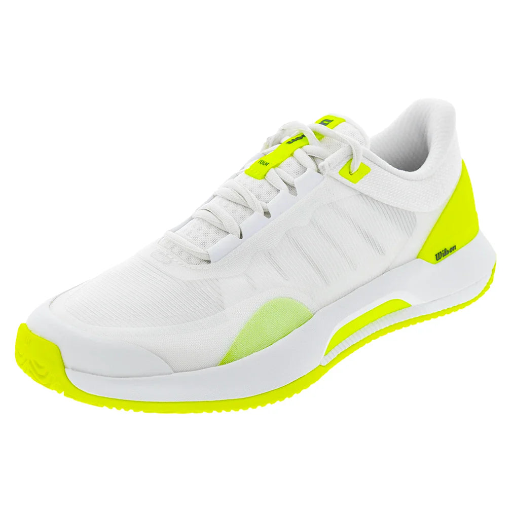 Women`s Intrigue Tour Oz Tennis Shoes White and Safety Yellow Footwear Wilson