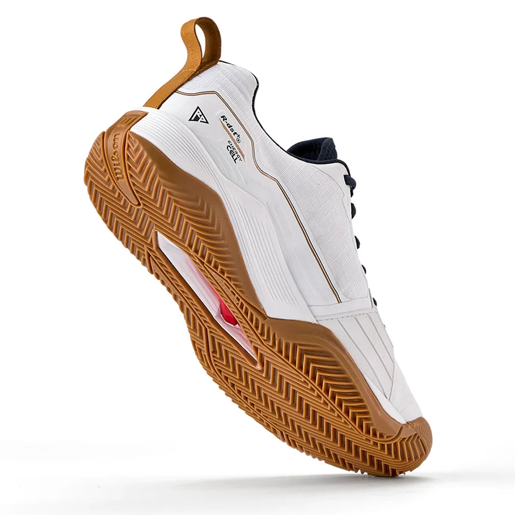 Men`s Rush Pro 4.5 Clay RG Tennis Shoes White and Navy Blazer Footwear Wilson