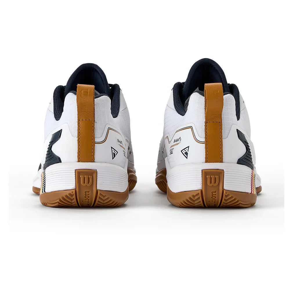 Men`s Rush Pro 4.5 Clay RG Tennis Shoes White and Navy Blazer Footwear Wilson