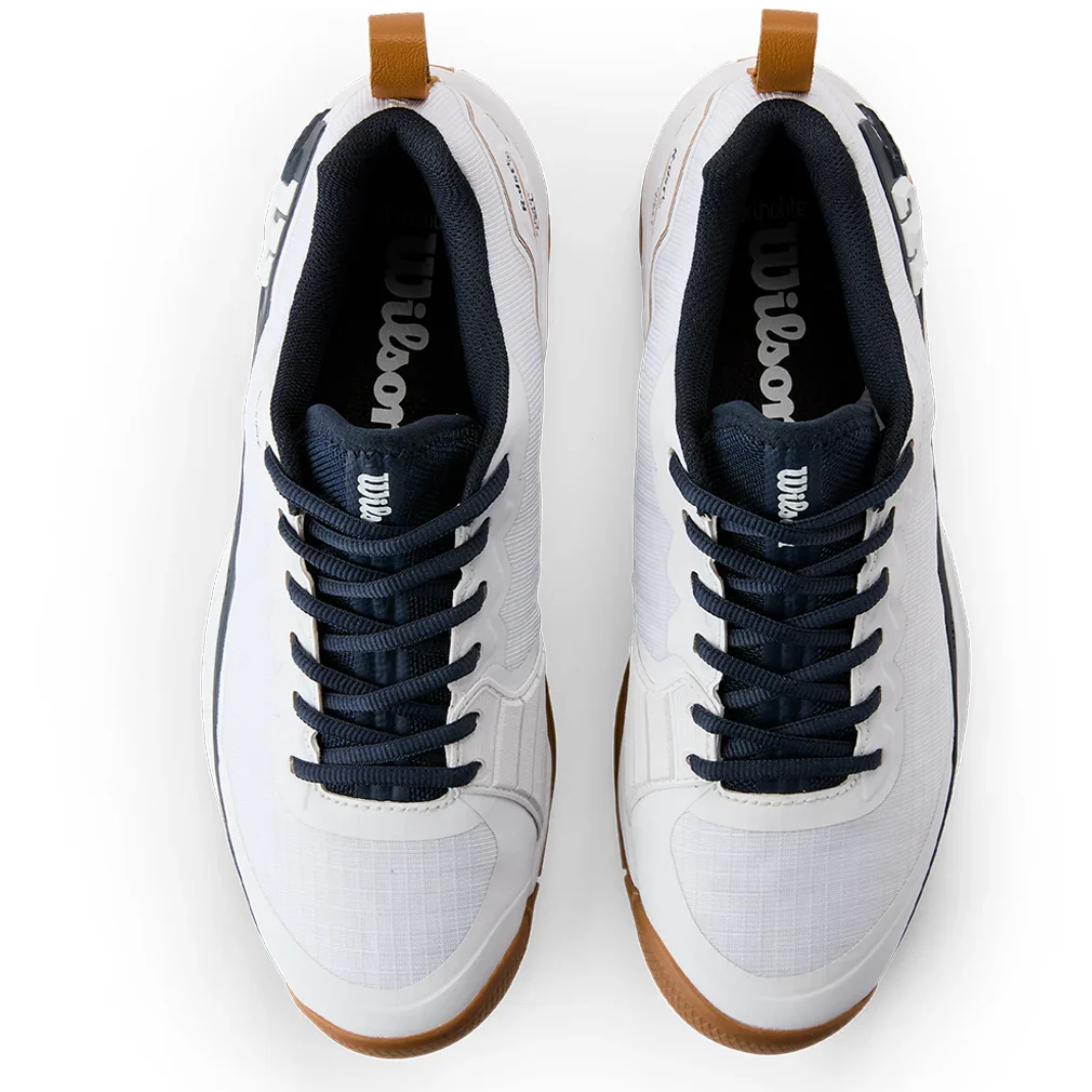 Men`s Rush Pro 4.5 Clay RG Tennis Shoes White and Navy Blazer Footwear Wilson