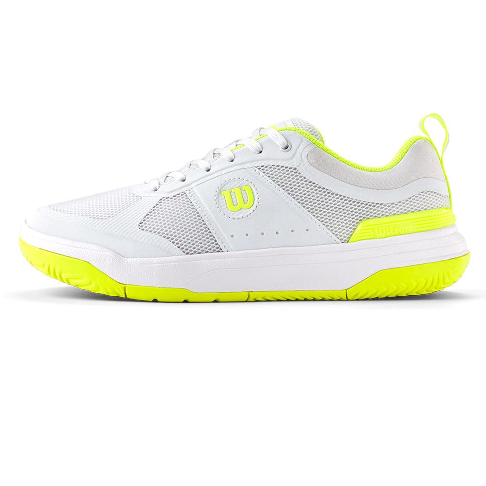 Women`s Pickle Pro Pickleball Shoes White and Safety Yellow Footwear Wilson