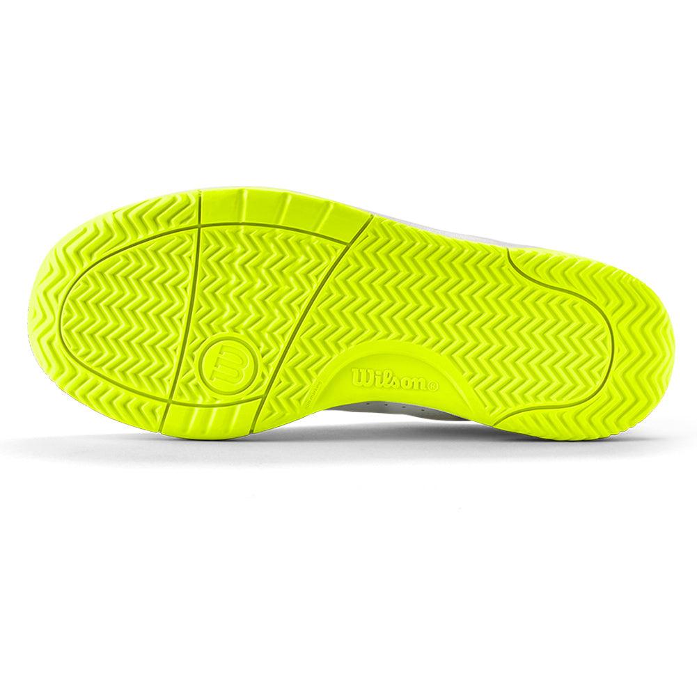 Women`s Pickle Pro Pickleball Shoes White and Safety Yellow Footwear Wilson
