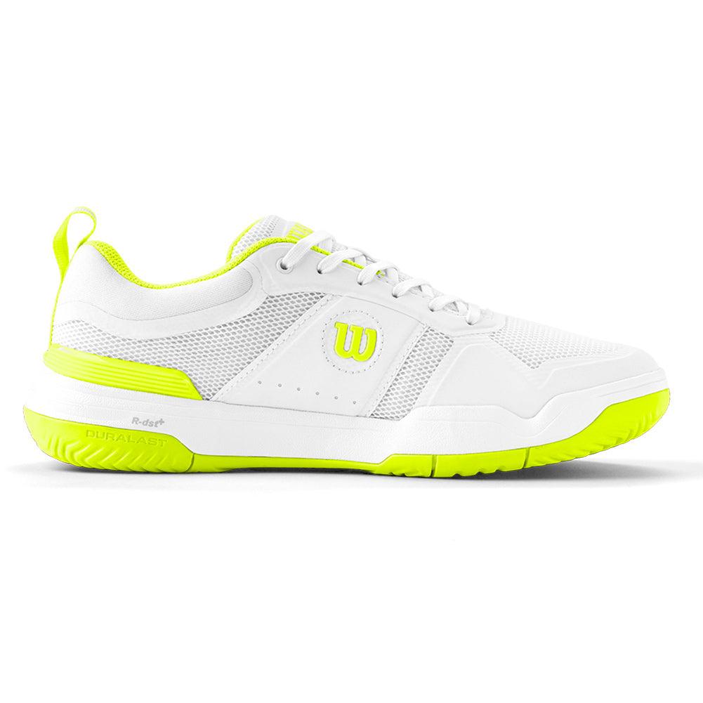Women`s Pickle Pro Pickleball Shoes White and Safety Yellow Footwear Wilson