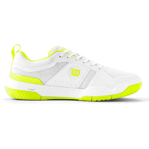 Women`s Pickle Pro Pickleball Shoes White and Safety Yellow Footwear Wilson