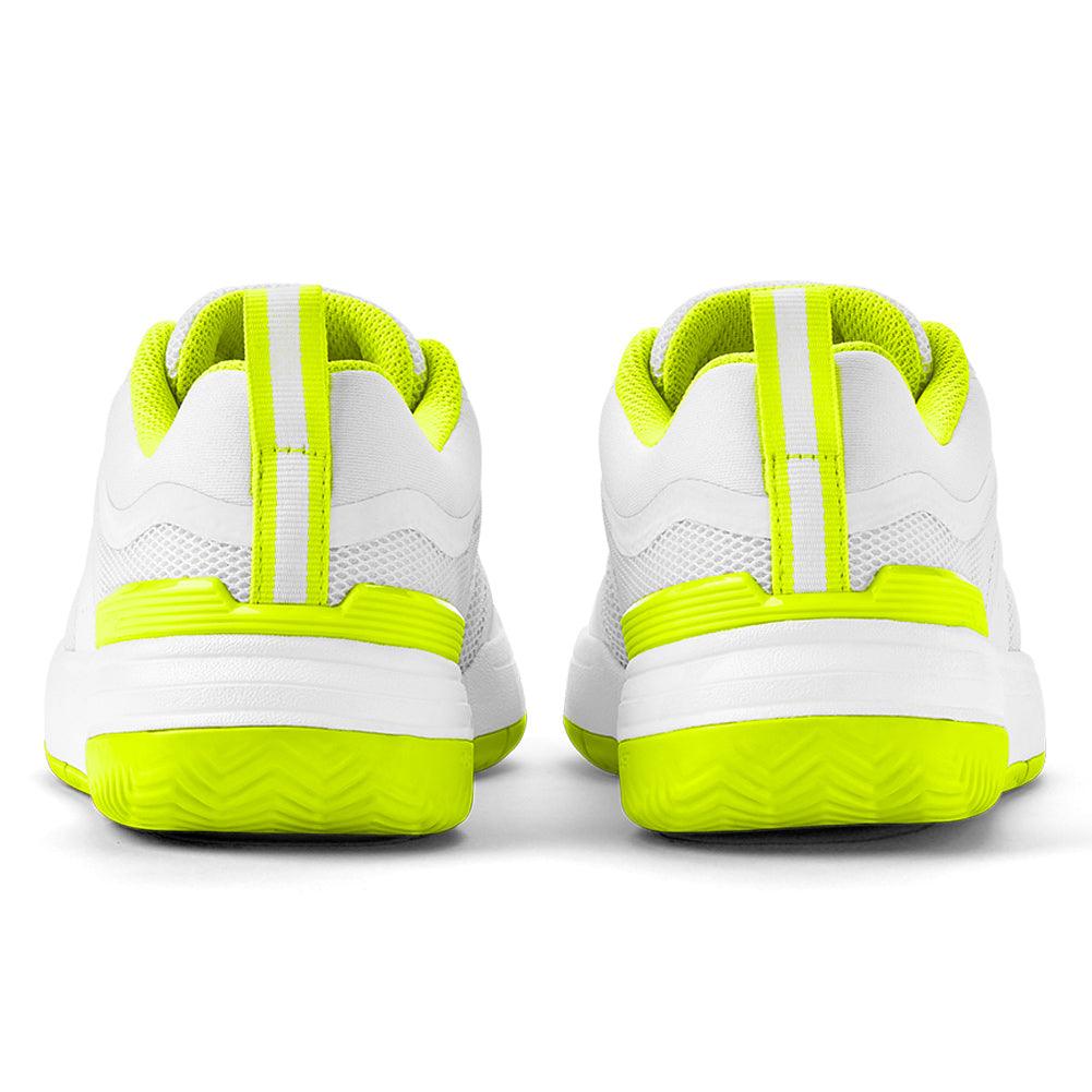 Women`s Pickle Pro Pickleball Shoes White and Safety Yellow Footwear Wilson