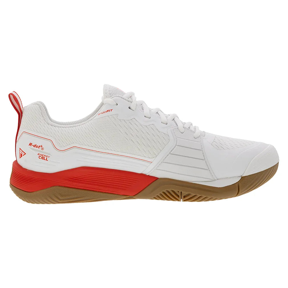 Men`s Rush Pro 4.5 Tennis Shoes White and Infrared Footwear Wilson