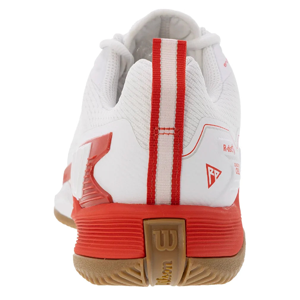 Men`s Rush Pro 4.5 Tennis Shoes White and Infrared Footwear Wilson