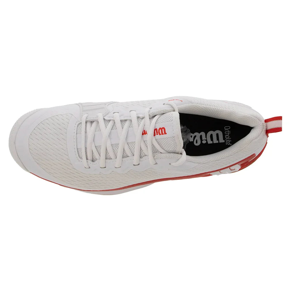 Men`s Rush Pro 4.5 Tennis Shoes White and Infrared Footwear Wilson