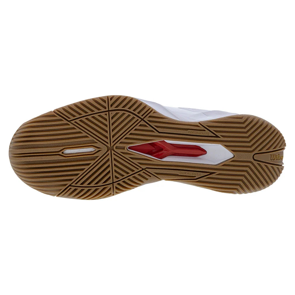 Men`s Rush Pro 4.5 Tennis Shoes White and Gum Footwear Wilson