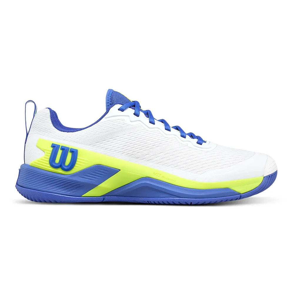 Men`s Rush Pro 4.5 Tennis Shoes White and Amparo Blue Footwear Wilson