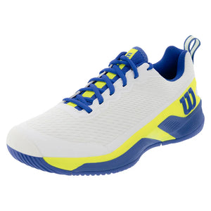Men`s Rush Pro 4.5 Tennis Shoes White and Amparo Blue Footwear Wilson