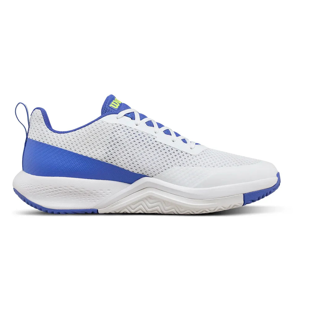 Men`s Rush Pro Lite Tennis Shoes White and Amparo Blue Footwear Wilson
