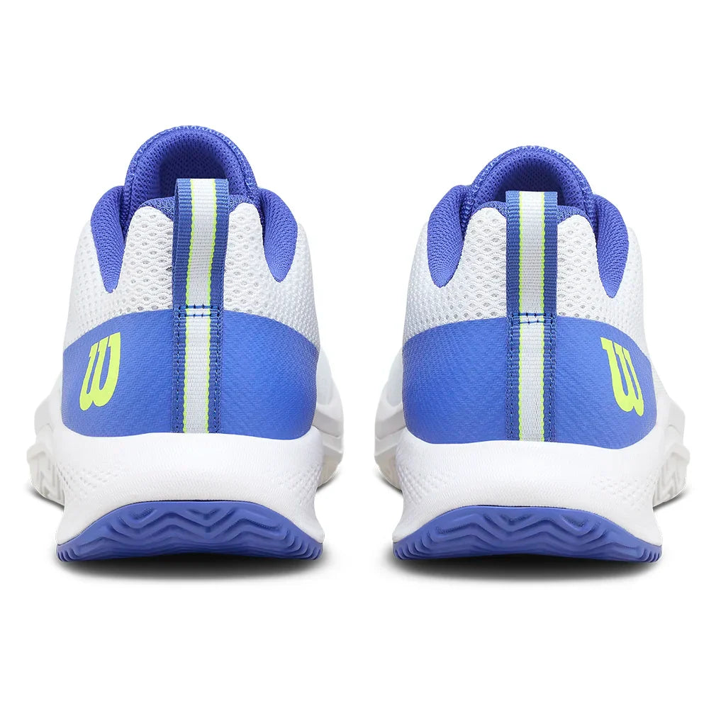 Men`s Rush Pro Lite Tennis Shoes White and Amparo Blue Footwear Wilson