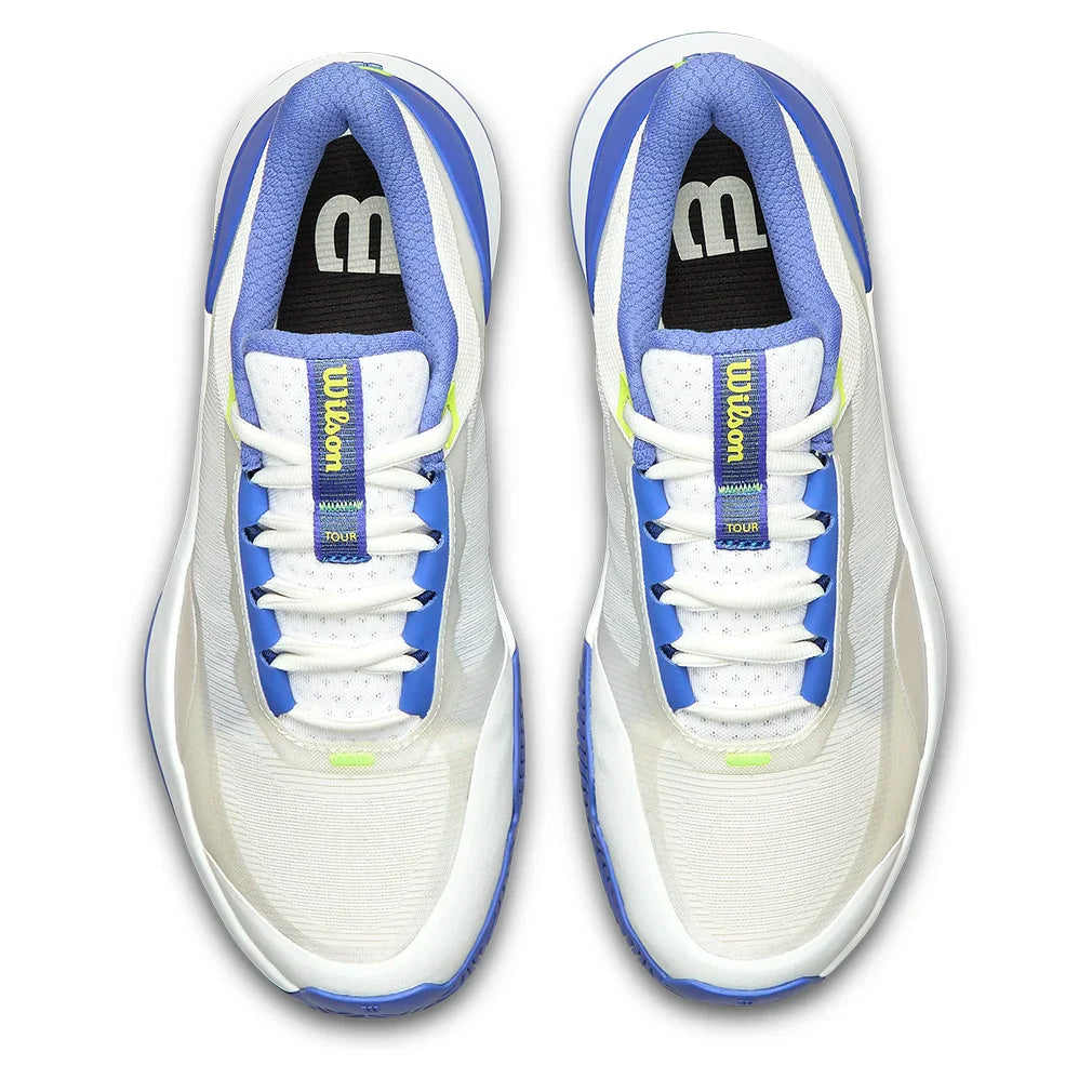 Women`s Intrigue Tour Tennis Shoes White and Amparo Blue Footwear Wilson