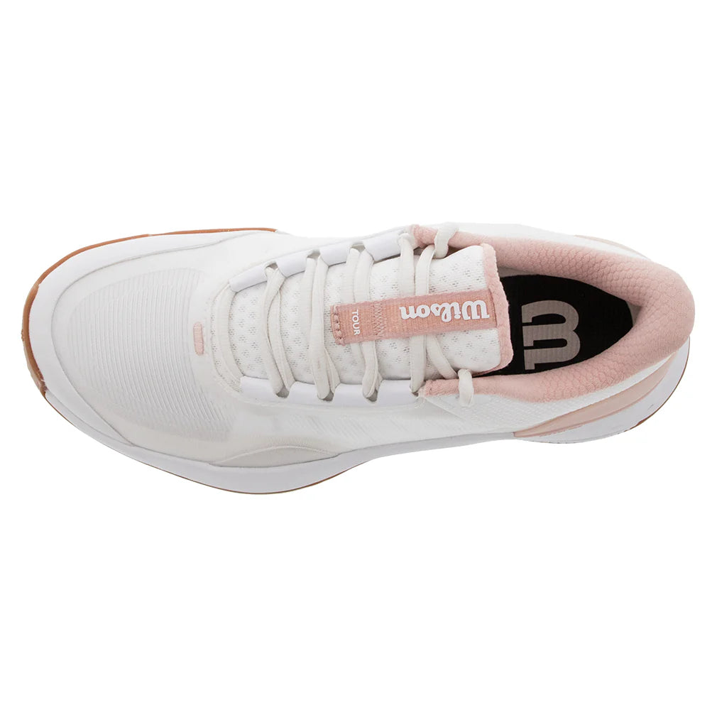 Womens Intrigue Tour Tennis Shoes White and Cameo Rose Footwear Wilson