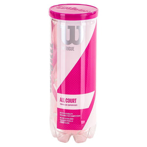 Intrigue All Court Pink 12 Pack Tennis Ball Case Balls Wilson