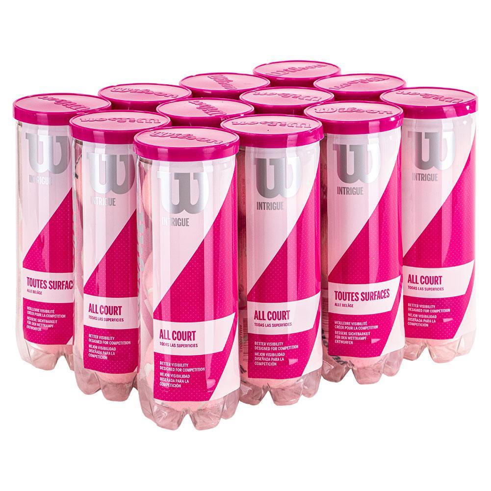 Intrigue All Court Pink 12 Pack Tennis Ball Case Balls Wilson