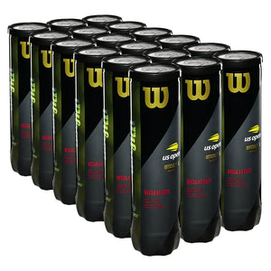 US Open Regular Duty Tennis Ball Case (4 Ball Cans) Balls Wilson