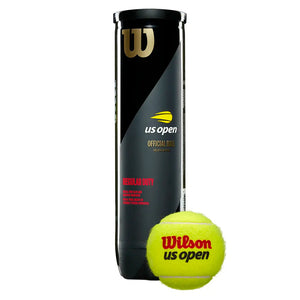 US Open Regular Duty Tennis Ball Case (4 Ball Cans) Balls Wilson