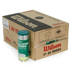 US Open Green Tournament Tennis Ball Case Balls Wilson
