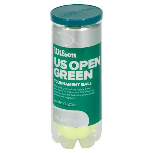 US Open Green Tournament Tennis Ball Case Balls Wilson