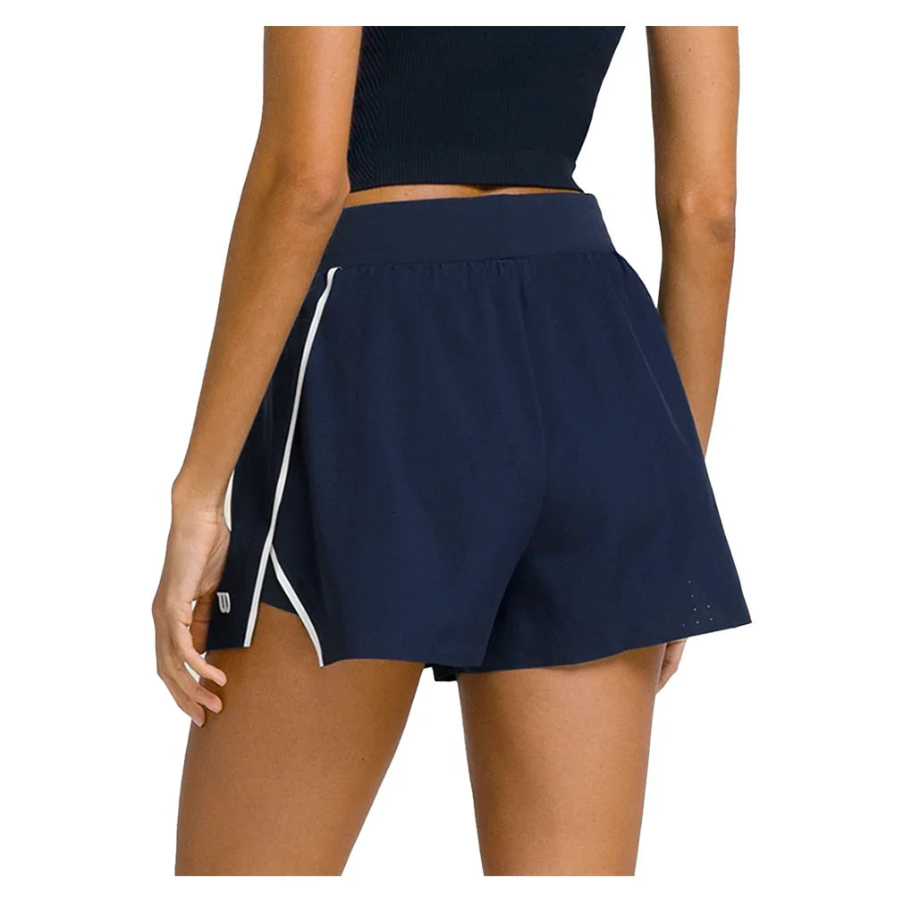 Women`s Ellyn Tennis Short Classic Navy and Field Green Apparel Wilson