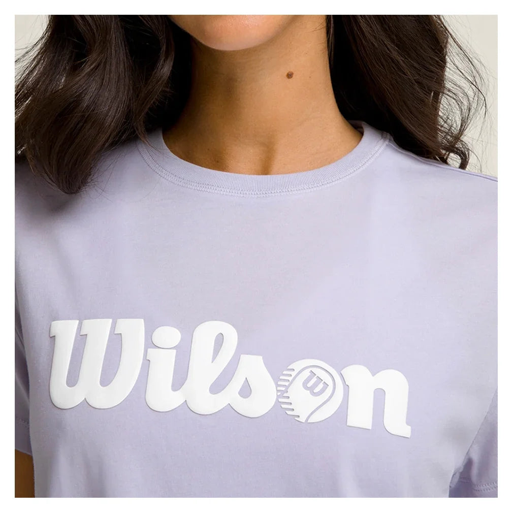 Women`s Harper Crop Tennis Tee Lavender Apparel Wilson