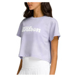 Women`s Harper Crop Tennis Tee Lavender Apparel Wilson