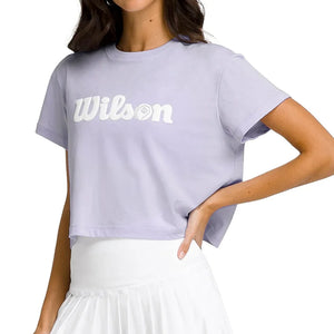 Women`s Harper Crop Tennis Tee Lavender Apparel Wilson