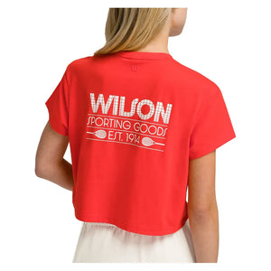 Women`s Harper Crop Tennis Tee Infrared Apparel Wilson