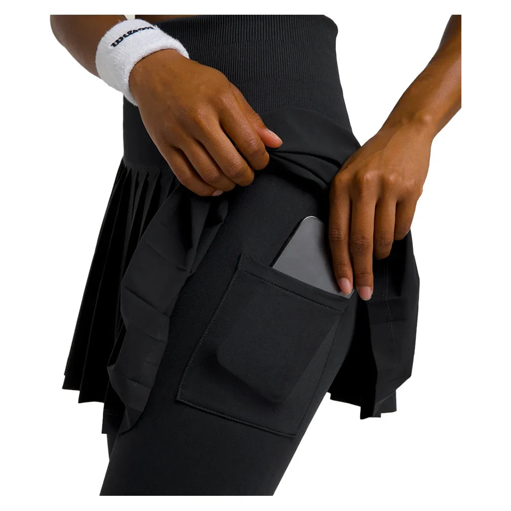 Women`s Midtown Skirty Tennis Tight Black Apparel Wilson