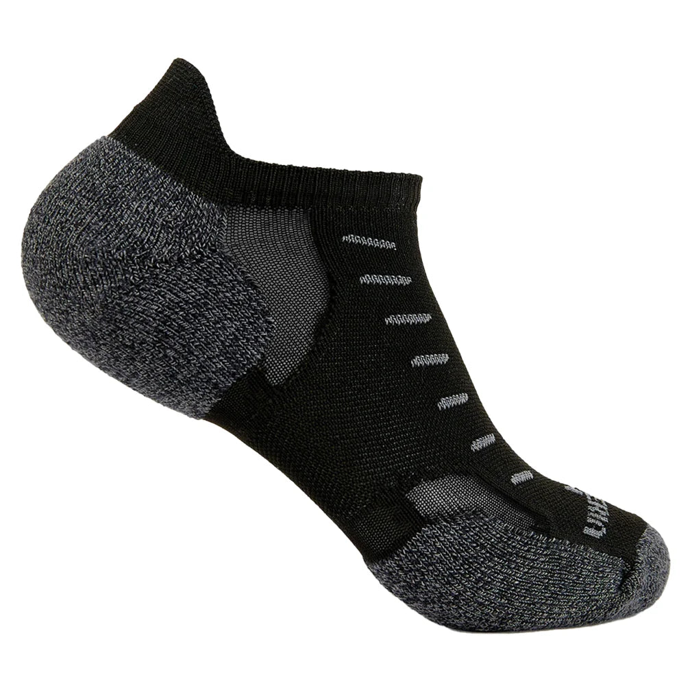 Experia Techfit Light Cushion No Show Tab Multisport Socks Black Solid Socks Thorlo