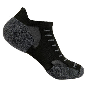 Experia Techfit Light Cushion No Show Tab Multisport Socks Black Solid Socks Thorlo