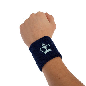 BLACK CROWN Blue Wristband Accessories Black Crown