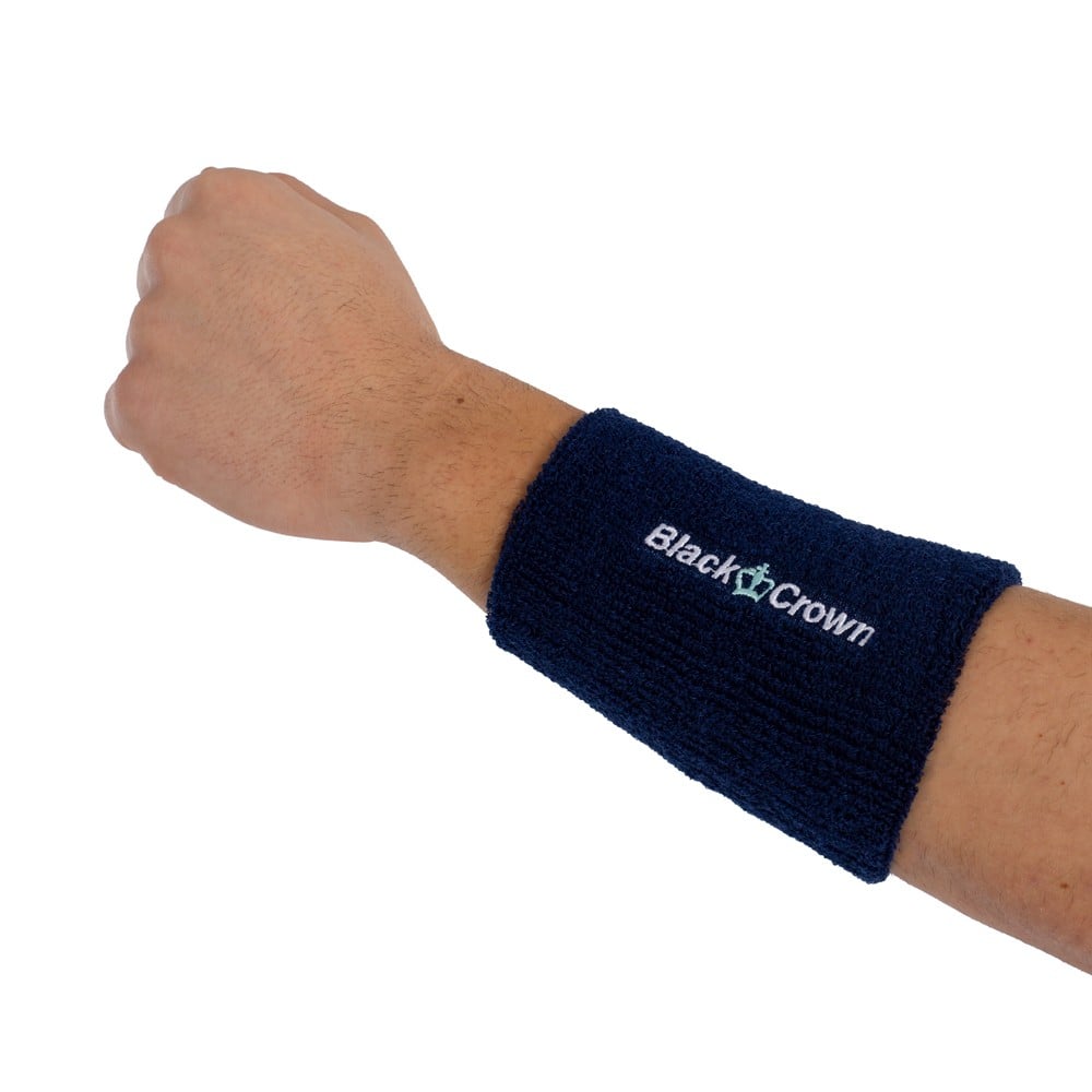 BLACK CROWN Larga White Wristband Accessories Black Crown