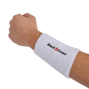 BLACK CROWN Larga White Wristband Accessories Black Crown