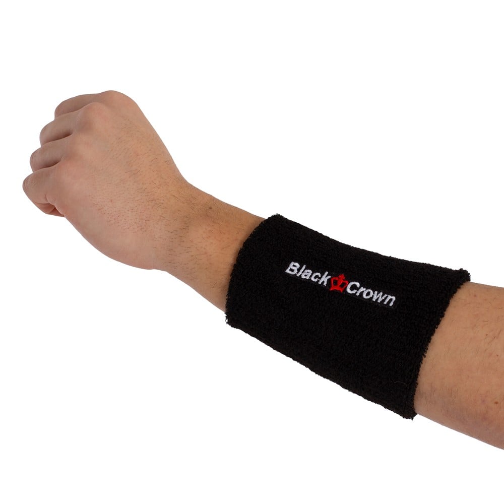 BLACK CROWN Larga White Wristband Accessories Black Crown