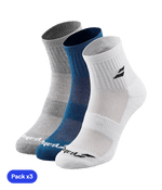 Socks Babolat Quarter Multicolor 2025 (Pack x3) Padel Clothes Babolat
