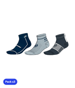 Socks Bullpadel BP254 Black/Gris/Blue Marino 2025 (Pack x3) Padel Clothes Bullpadel