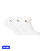 Socks Lacoste Cortos Whites (Pack x3) 2025 Padel Clothes Lacoste