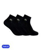 Socks Lacoste Cortos Black (Pack x3) Padel Clothes Lacoste