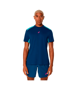 T shirt Asics Padel Court SS Mako Blue 2025 Padel Clothes Asics Padel
