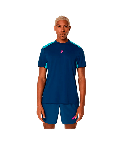 T shirt Asics Padel Court SS Mako Blue 2025 Padel Clothes Asics Padel