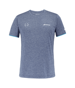T shirt Babolat Crew Neck Blue Logo White 2025 Juan Lebrón Padel Clothes Babolat