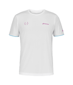 T shirt Babolat Crew Neck White Logo Pink 2025 Juan Lebrón Padel Clothes Babolat